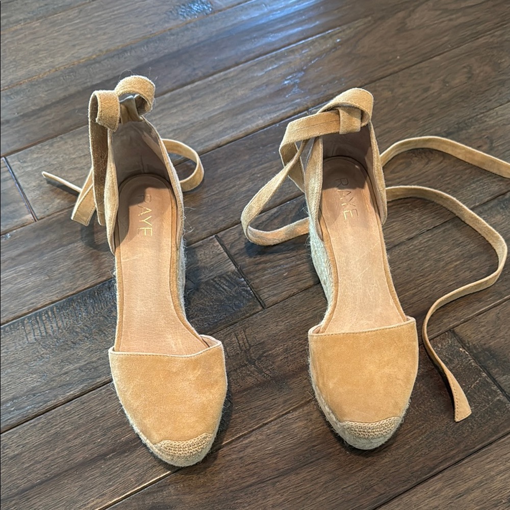RAYE Tan Suede Espadrille